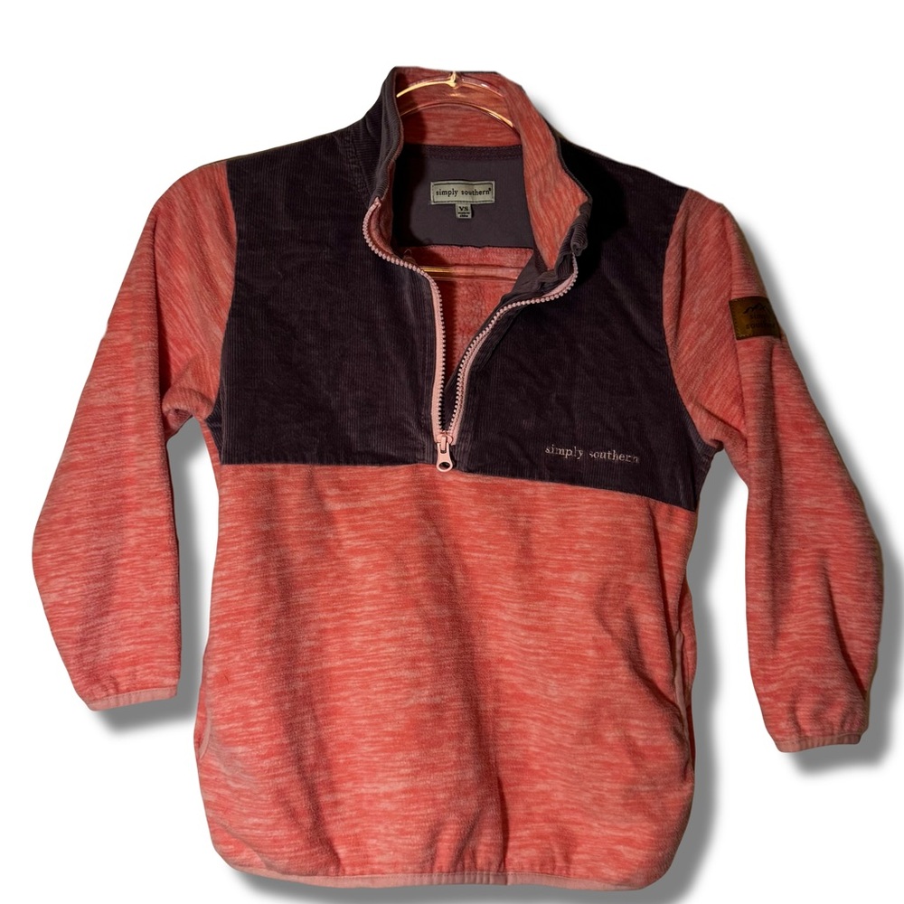 Simply Southern Kids Red and Black Zip Up Jacket